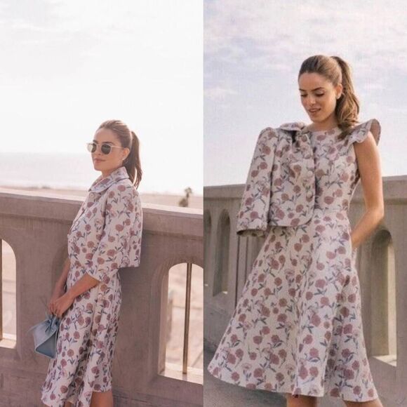 Gal Meets Glam Lola Dancing Daisy Jacquard Jacket 10 - Picture 2 of 10